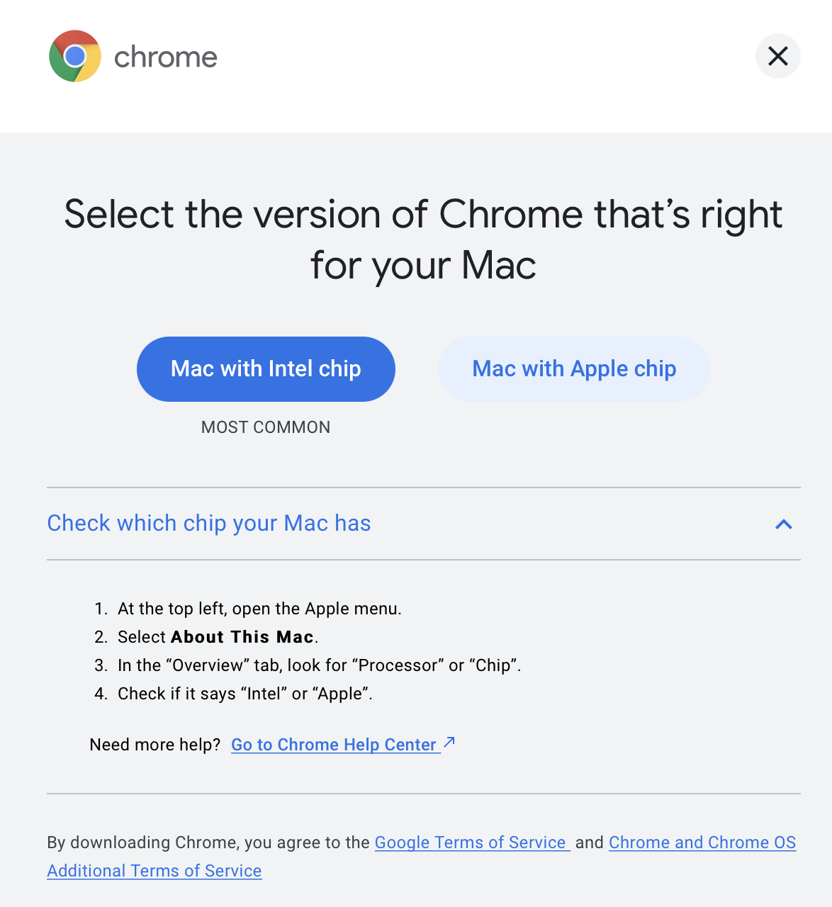 Chrome App for Mac with Apple Chip